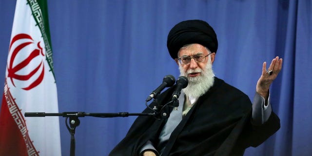 In this photo released by an official website of the Iranian supreme leader's office, supreme leader Ayatollah Ali Khamenei, addresses a group of Iranian military commanders in Tehran, Iran, Wednesday, April 17, 2013. Iran's top leader has condemned the bombing attack in Boston but at the same time charged that U.S. policies employ a double standard. (AP Photo/Office of the Supreme Leader)