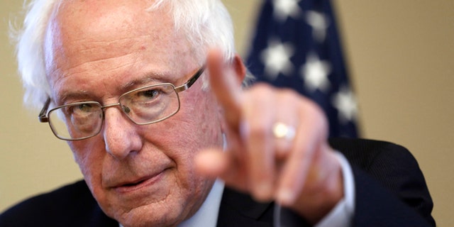 FILE - In this Oct. 30, 2015, file photo, Democratic presidential candidate Sen. Bernie Sanders, I-Vt, speaks during a campaign stop at the William B. Cashin Senior Activity Center in Manchester, N.H. 