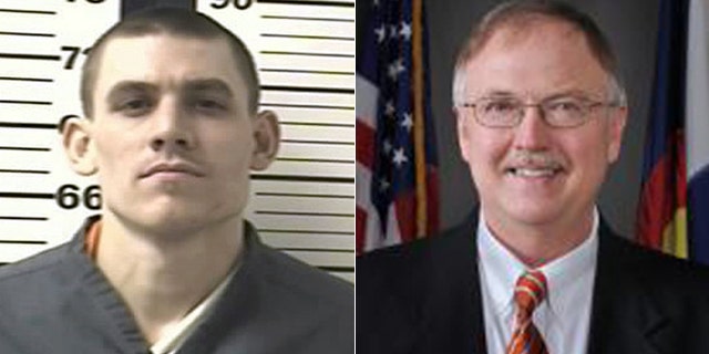 Former Colorado inmate Evan Spencer Ebel, left, is suspected in the murder of the chief of Colorado prisons, Tom Clements, right. Ebel was killed in a shootout with authorities in Texas on March 21, 2013.