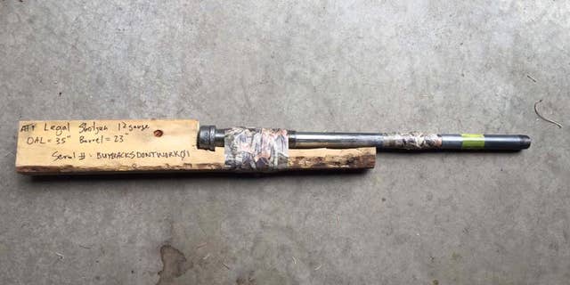 A homemade gun allegedly exchanged in a gun buyback program.