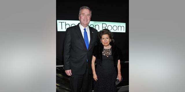 Jeb Bush and wife Columba attend a gala at Lincoln Center on March 7, 2012 in New York City.