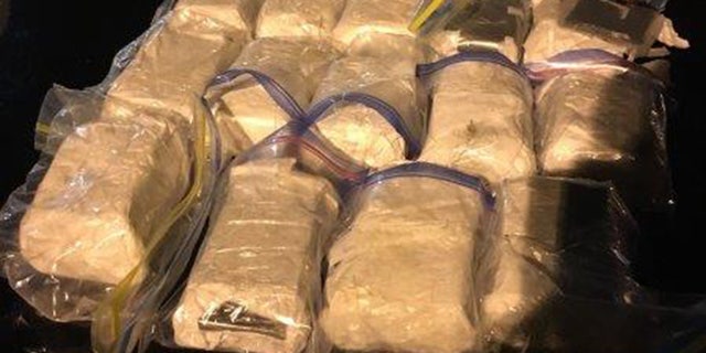 Greenville County Sheriff Will Lewis said 17.5 pounds of heroin were seized on the interstate after a traffic stop for failure to maintain lane. The wholesale value of the drugs is estimated at more than $500,000.