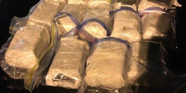 Greenville County Sheriff Will Lewis said 17.5 pounds of heroin were seized on the interstate after a traffic stop for failure to maintain lane. The wholesale value of the drugs is estimated at more than $500,000.