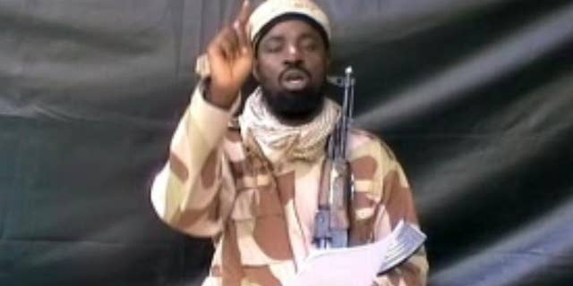 A grab made on July 13, 2013 from a video obtained by AFP shows the leader of the Islamist extremist group Boko Haram Abubakar Shekau