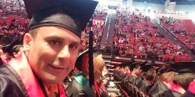Robin Shahini during his San Diego State University graduation ceremony in May 2016.