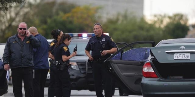 San Antonio police investigating the shooting scene on Nov. 25.