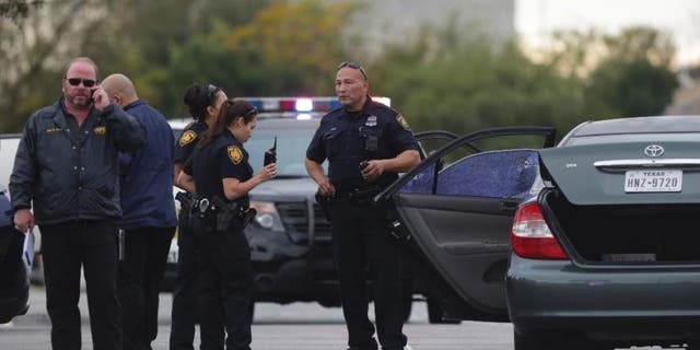 San Antonio police investigating the shooting scene on Nov. 25.