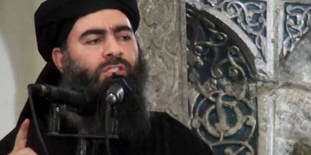 ISIS leader Abu Bakr al-Baghdadi seen in 2014.