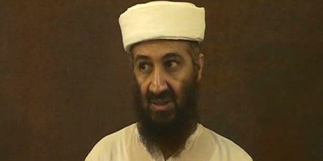 Osama bin Laden speaks in this undated image from a video provided by the US Department of Defense.