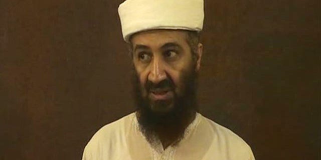 Osama bin Laden speaks in this undated image from a video provided by the US Department of Defense.