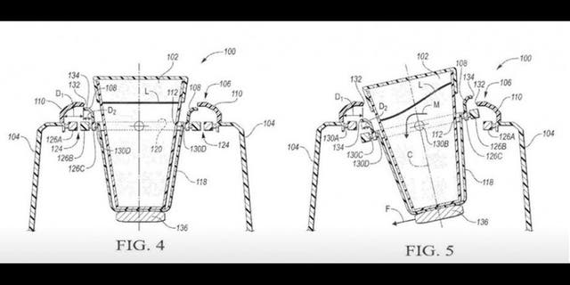 Ford has also patented a self-leveling cupholder, which might go well with the table
