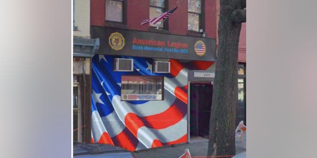 The American flag mural artist Scott Lobaido plans to paint outside the American Legion post in Park Slope, Brooklyn.
