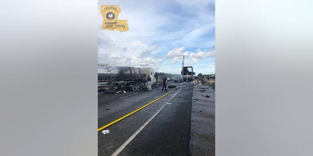 The crash happened on Interstate 12 around 4 p.m. in St. Tammany Parish.