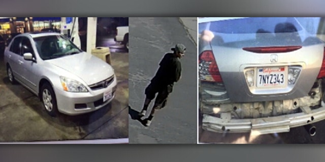 Images of the stolen car and the man police say took it.