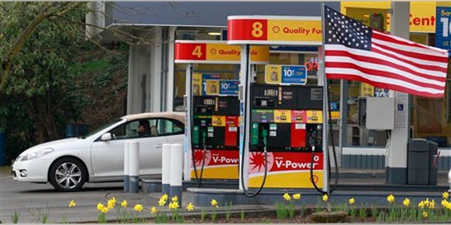 April 12: A gas station in Portland, Oregon. Gasoline jumped 5.6 percent last month and has risen nearly 28 percent in the past year.