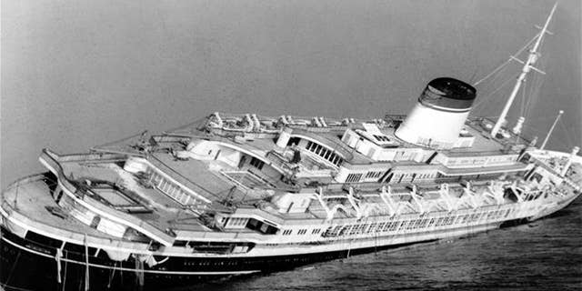 This July 26, 1956 photo shows the Andrea Doria before it sank.