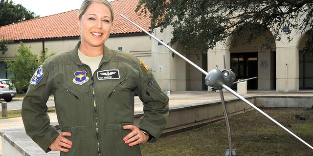 Tech. Sgt. Courtney is photographed at the 558th Flying Training Squadron at Joint Base San Antonio-Randolph, Texas, July 26, 2017.