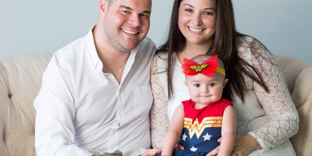 Addie DePersiis and her parents, Brian and Vanessa DePersiis.