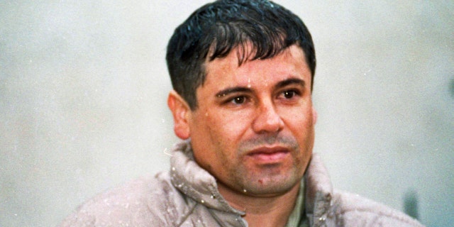 In this June 10, 1993 file photo, Joaquin Guzman Loera, alias "El Chapo" Guzman, is shown to the media after his arrest at the high security prison of Almoloya de Juarez, on the outskirts of Mexico City. (AP Photo/Damian Dovarganes, File)