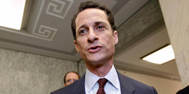 Rep. Anthony Weiner, D-N.Y. walks from his office to an elevator in the Rayburn House Office Building for a vote, on Capitol Hill in Washington, Wed., June 1, 2011. (AP Photo/J. Scott Applewhite)