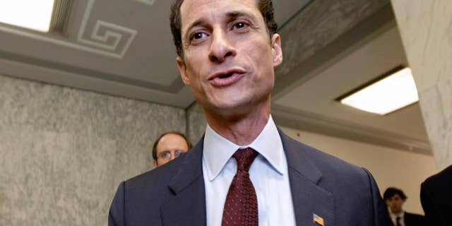 Rep. Anthony Weiner, D-N.Y. walks from his office to an elevator in the Rayburn House Office Building for a vote, on Capitol Hill in Washington, Wed., June 1, 2011. (AP Photo/J. Scott Applewhite)