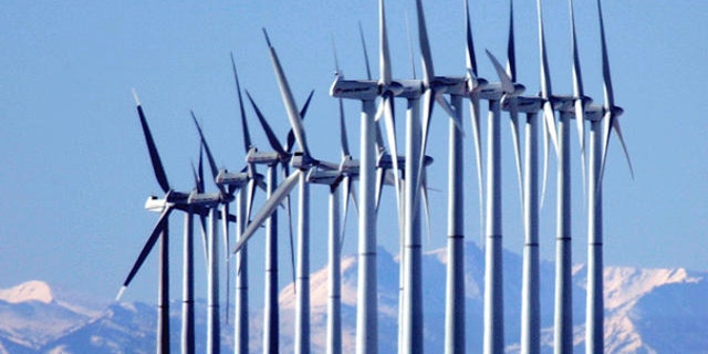 A wind farm in Colorado is shown here. (AP Photo)