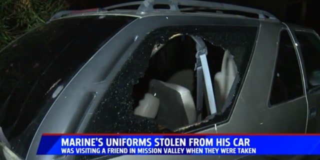 Hudson Columbe said he's hoping to recover his stolen military uniform.