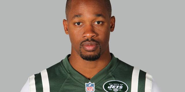 FILE - This is a 2014, file photo showing Dimitri Patterson of the New York Jets NFL football team. The Jets have "indefinitely" suspended cornerback Dimitri Patterson after he left the team for 48 hours without contacting the organization.General manager John Idzik said Monday, Aug. 25, 2014, that Patterson spoke to him and coach Rex Ryan on Sunday night. Idzik would not discuss the reason for the absence. (AP Photo/File)