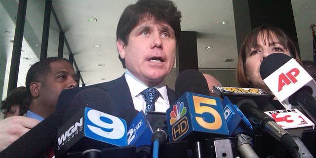 Aug. 12, 2010: Rod Blagojevich speaks to the media during a break at his trial. He was later found guilty on one of 24 counts. The jury deadlocked on the rest.