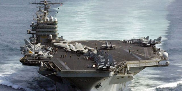 FILE: The USS Carl Vinson has arrived off the shores of Haiti carrying 16 helicopters to help in the massive U.S. aid mission there.