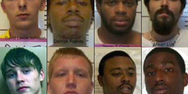 The eight inmates who staged a daring escape from Mississippi's Marion County Jail.