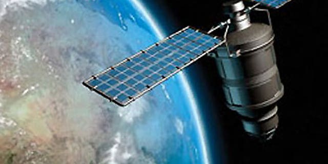 An artist's view of an Iridium communications satellite in low Earth orbit. One of these collided with a defunct Russian satellite Feb. 10.