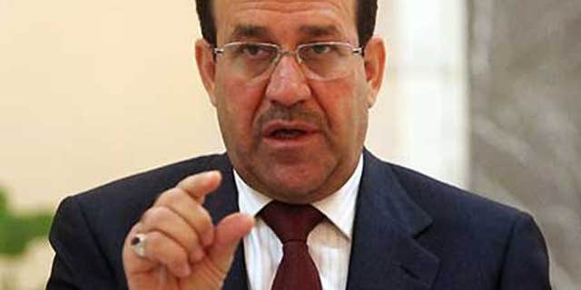 Iraq's Prime Minister Nouri al-Maliki is seen during an interview with The Associated Press in Baghdad, Iraq, Sunday, Feb. 28, 2010.