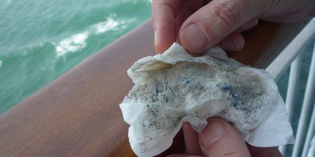 Dust and debris from construction littered the ship.