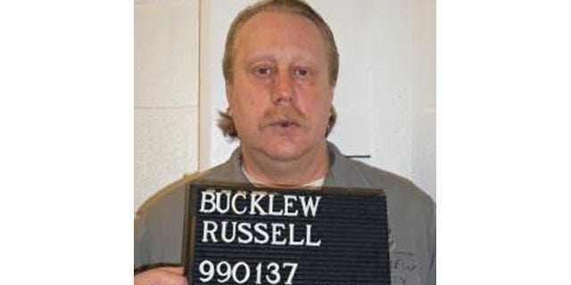 FILE - In this Feb. 9, 2014 file photo provided by the Missouri Department of Corrections is Russell Bucklew who is scheduled to die for killing a romantic rival as part of a crime spree in southeast Missouri in 1996. (AP Photo/Missouri Department of Corrections, File)