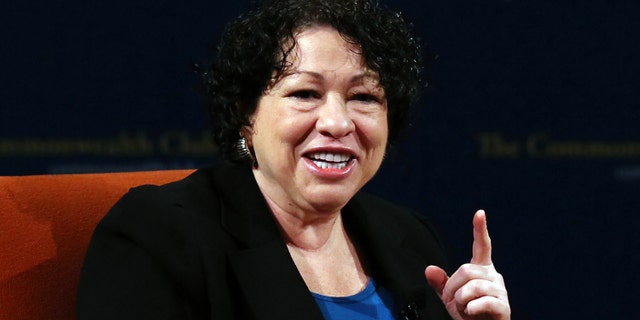 U.S. Supreme Court Associate Justice Sonia Sotomayor speaks during an event in San Francisco, Jan. 28, 2013. (Getty Images)