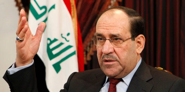 Dec. 3, 2011: Iraq's Prime Minister Nouri al-Maliki speaks during an interview with The Associated Press in Baghdad, Iraq.