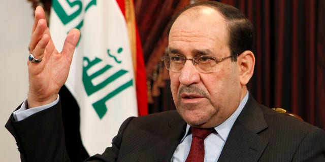 Dec. 3, 2011: Iraq's Prime Minister Nouri al-Maliki speaks during an interview with The Associated Press in Baghdad, Iraq.