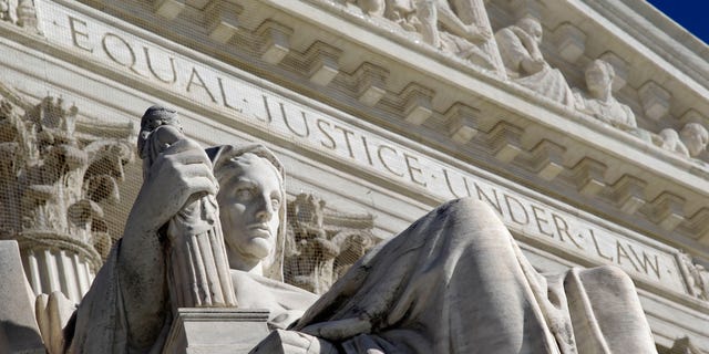 A detail of the West Facade of the U.S. Supreme Court is seen in Washington, Monday, March 7, 2011. (AP)