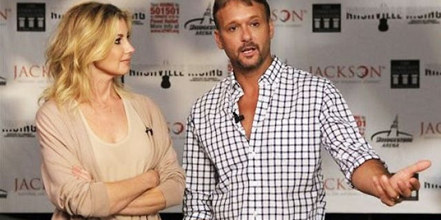 Tim McGraw pictured with his wife Faith Hill.
