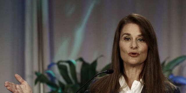 Melinda Gates, co-founder of Bill &amp; Melinda Gates Foundation, gives a speech during the opening plenary of the Global Maternal Newborn Health Conference in Mexico City, Mexico October 19, 2015. REUTERS/Henry Romero