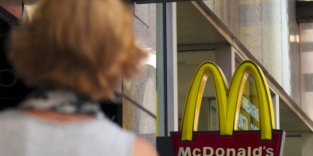 The sign for McDonald's in Times Square is seen in New York July 23, 2015. REUTERS/Brendan McDermid