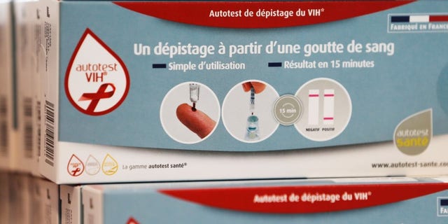 HIV self tests are displayed in a pharmacy in Bordeaux, France, September 15, 2015. REUTERS/Regis Duvignau