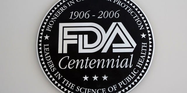 A view shows the U.S. Food and Drug Administration (FDA) logo at its headquarters in Silver Spring