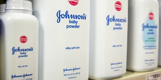 Johnson & amp; Bottles Johnson baby powder on a pharmacy shelf in New York. (Reuters)