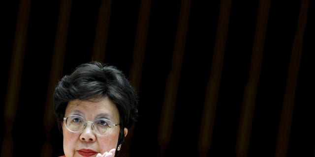 File photo of WHO Director-General Chan attending the WHO Executive Board meeting in Geneva