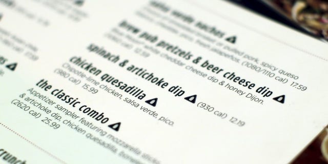A new menu from Applebeeâs restaurant is seen at one of its outlet in the Manhattan borough of New York City