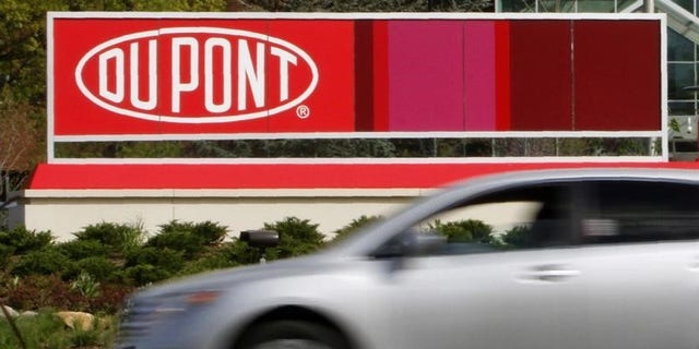 A view of the Dupont logo on a sign at the Dupont  Chestnut Run Plaza  facility near Wilmington, Delaware