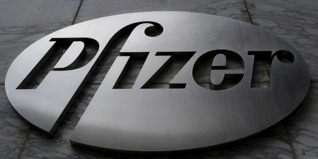 The Pfizer logo is pictured on the company's World Headquarters building in the Manhattan borough of New York