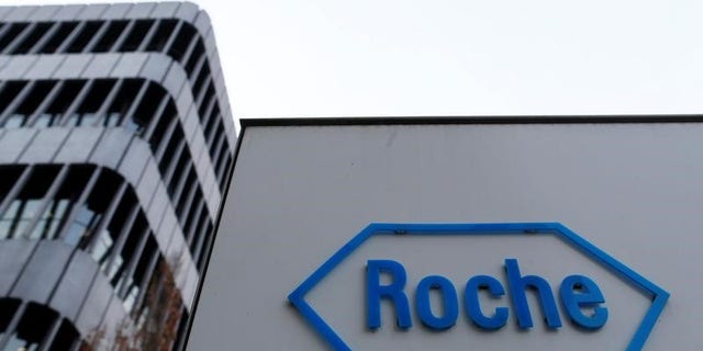 The logo of Swiss pharmaceutical company Roche is seen outside their headquarters in Basel
